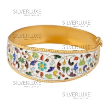 Серебряный браслет с цветной эмалью "Миледи"