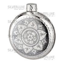 Фляга круглая с чернением на 140 мл (Новинка)