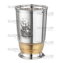 Стакан  "Корабль" 925 пробы на 470 мл 