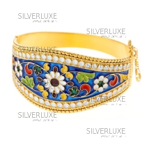 Серебряный браслет с горячей эмалью