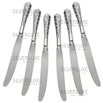 Серебряный набор столовых ножей «Кубачи»