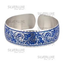 Браслет с синей холодной эмалью (Новинка)