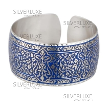 Браслет с холодной синей эмалью (Новинка)