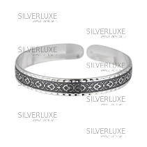 Браслет серебряный с оксидированием 