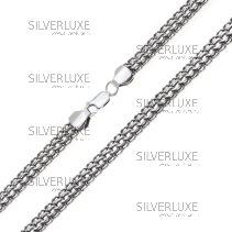 Цепь серебряная "Кобра", ширина 7 мм