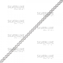 Цепь серебряная "Нонна граненая",  ширина 3 мм 