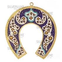 Подкова из серебра, горячая эмаль! 