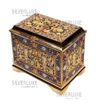 Шкатулка ручной работы с горячей эмалью и филигранью! 