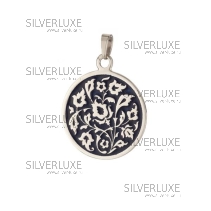 Кулон мини с черной холодной эмалью