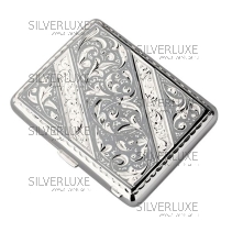 Портсигар серебряный с чернью (Новинка)