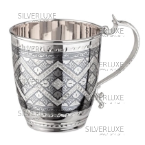 Кружка с чернением и литой ручкой на 200 мл (Новинка)