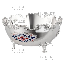 Конфетница гладкая серия "Жасмин" с эмалью (Новинка)