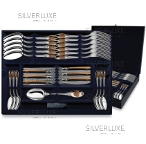 Набор столовых приборов с позолотой "Единство", 24 предмета