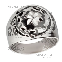 Кольцо-перстень из серебра