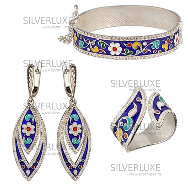 Комплект браслет + серьги + кольцо «Мария» артикул: 4202 - купить винтернет-магазине Silver Luxe по доступной цене