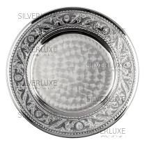 Тарелка с чернением и алмазной огранкой