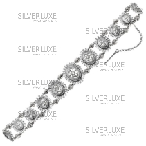 Браслет серебряный с филигранью 