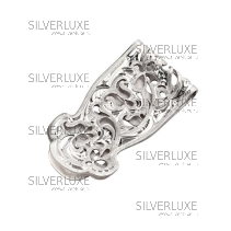 Двухсторонний зажим для денег с выпиленными узорами 