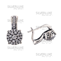 Серьги с цирконом, коллекция "VАмпир" (Новинка)