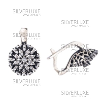 Серьги с цирконами, коллекция "VАмпир" (Новинка) 