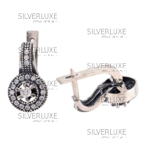 Серьги серебряные, коллекция "VАмпир"  (Новинка)