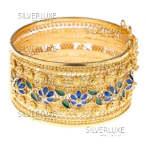 Серебряный браслет с горячей эмалью, серия "Богемия"