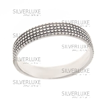 Кольцо серебряное рифленое