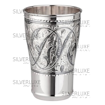 Стакан серебряный с чернью на 290 мл 