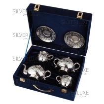 Чайный набор с чернением на 2 персоны (Новинка)