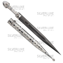 Кинжал c дамасской сталью в исполнении "Премиум", 60 см