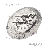 Зеркальце "Птичка" с чернением 