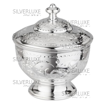 Сахарница из серебра 999 пробы на 350 мл