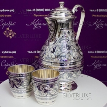 Набор для сока и воды с чернением