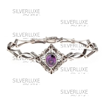 Серебряный браслет с аметистом