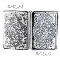 Портсигар серебряный с чернью (Новинка)