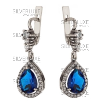 Серьги серебряные "Капелька"