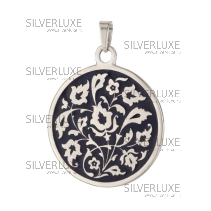 Кулон с темно-синей эмалью (Новинка)