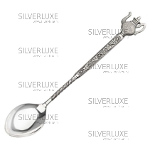 Серебряная ложка для турки "Кофейник 2", с большим черпаком