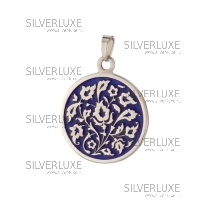 Кулон мини с темно-синей эмалью (Новинка)