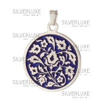 Кулон с холодной синей эмалью (Новинка)