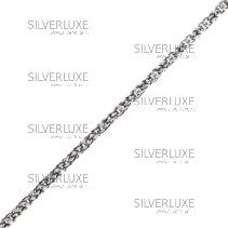 Серебряная цепь византийского плетения, толщина 5 мм