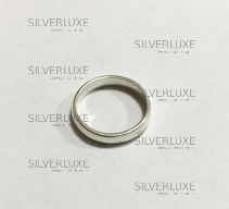 Серебряное гладкое обручальное кольцо