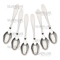 Набор гладких серебряных чайных ложек