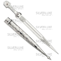 Кинжал серебряный, 44 см 