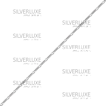 Цепь серебряная "Фигаро 3+1 граненая", ширина 1 мм 