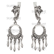 Серебряные серьги филигранные