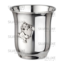 Стакан детский "Мишка с сердцем" 999 пробы на 150 мл 