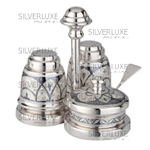 Набор для специй  из серебра "Тройка" 