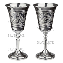 Фужеры с чернением на 150 мл (Новинка)