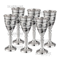 Серебряные водочные рюмки серия "Кубачи" на 30 мл (Новинка)